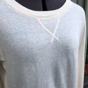 Old a Navy white with pastel confetti sweater